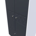 Pixel Tall 2 Drawer Wardrobe in Indigo Blue and White Matt Colour for Sale