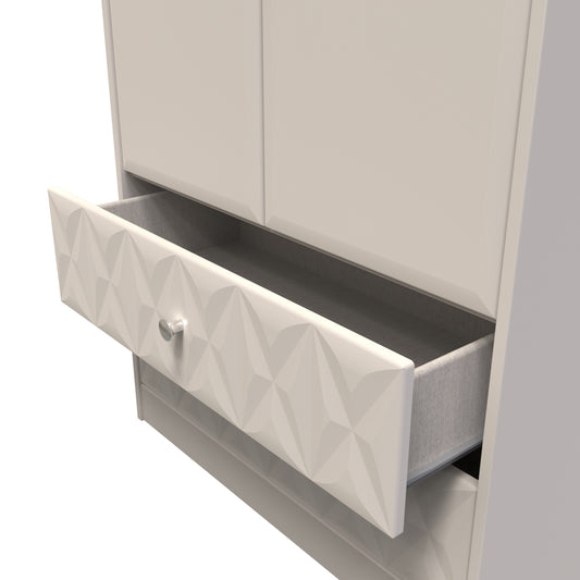 Pixel Tall 2 Drawer Wardrobe in Kashmir Matt 