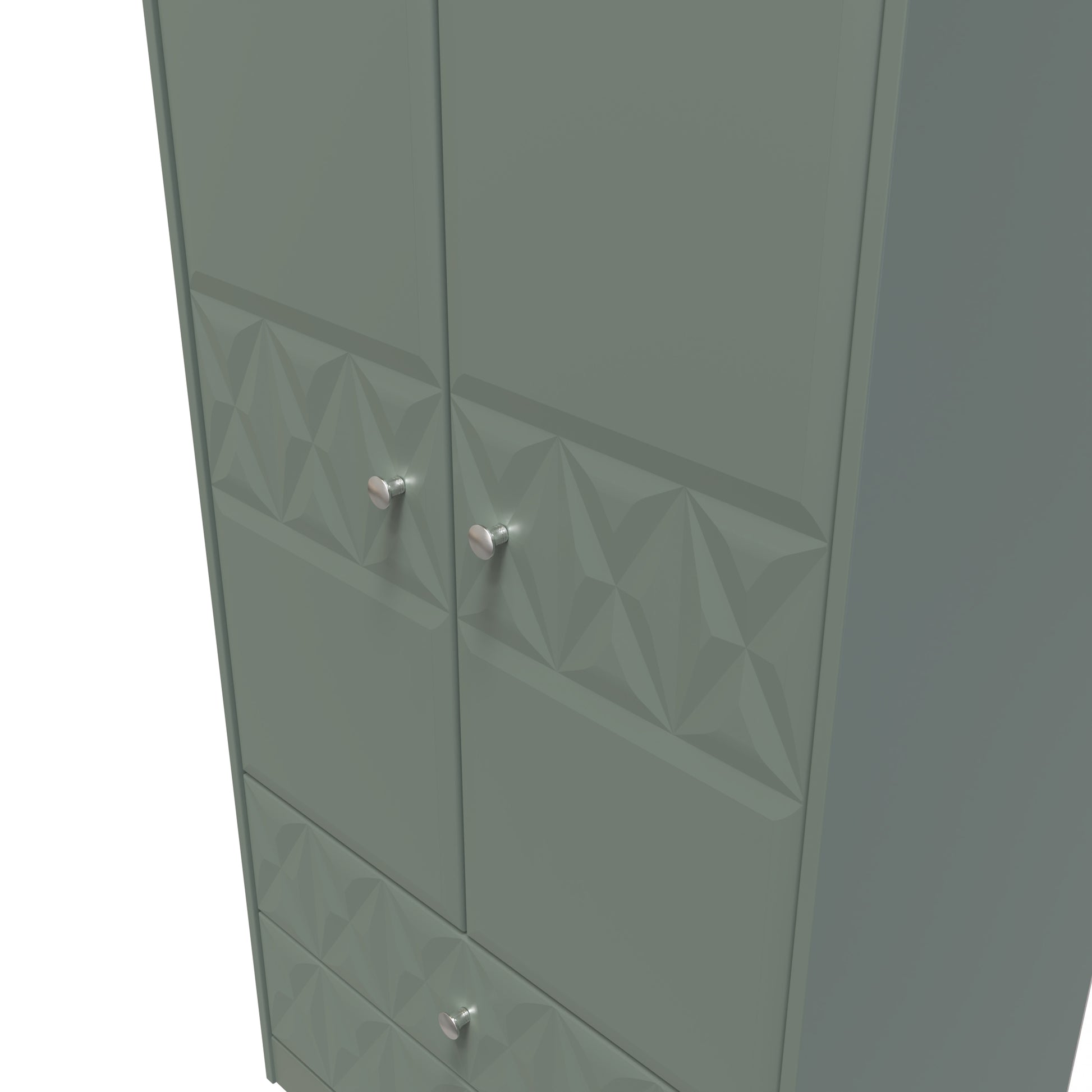 Pixel Tall 2 Drawer Wardrobe in Reed Green for Sale