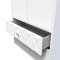 Pixel Tall 2 Drawer Wardrobe in White Matt Colour
