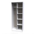 Pixel Tall Open Display Wardrobe with Bookcase in Deep Black & White Matt 