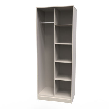 Pixel Tall Open Display Wardrobe with Bookcase in Kashmir Matt 