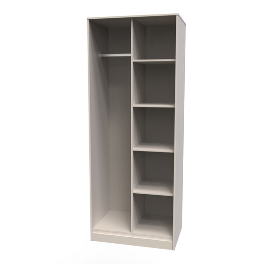 Pixel Tall Open Display Wardrobe with Bookcase in Kashmir Matt 