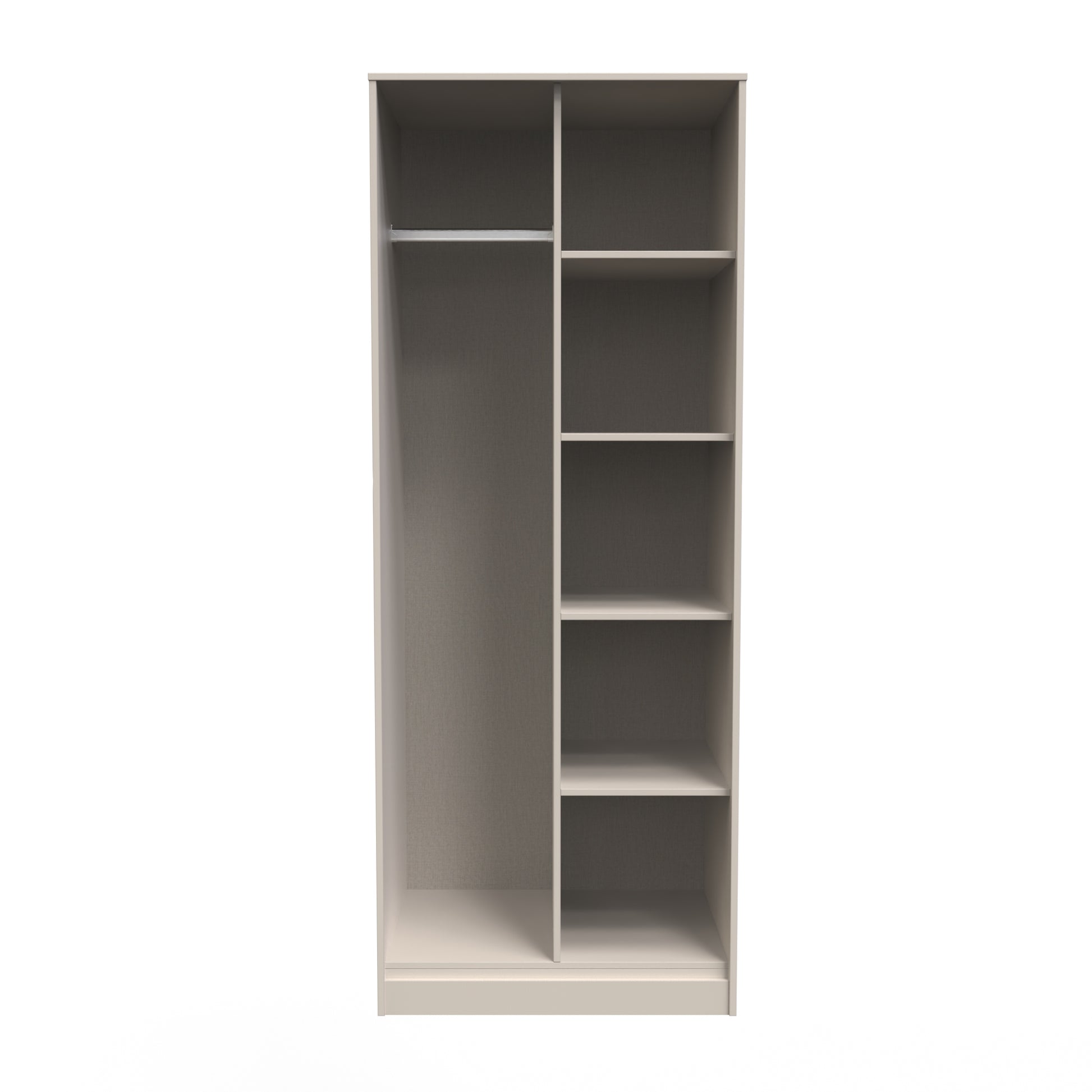 Pixel Tall Open Display Wardrobe with Bookcase in Kashmir Matt for Sale
