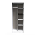 Pixel Tall Open Display Wardrobe with Bookcase in White Matt for Sale
