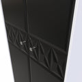 Pixel Tall Plain Wardrobe in Deep Black & White Matt for Sale