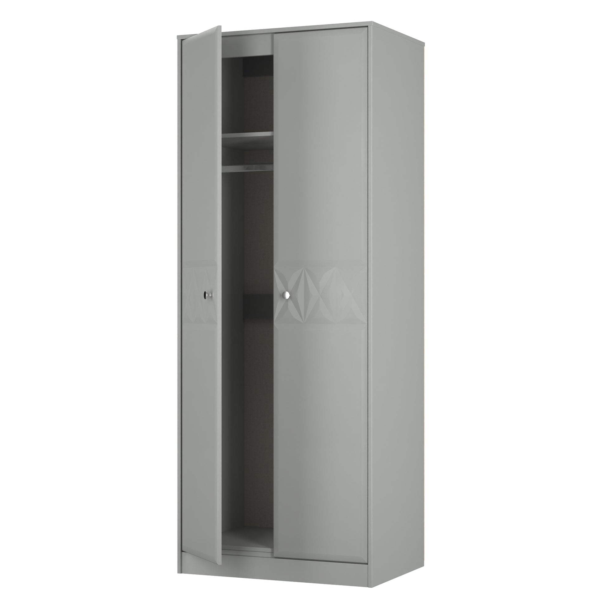 Pixel Tall Plain Wardrobe in Dusk Grey 