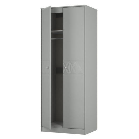Pixel Tall Plain Wardrobe in Dusk Grey 