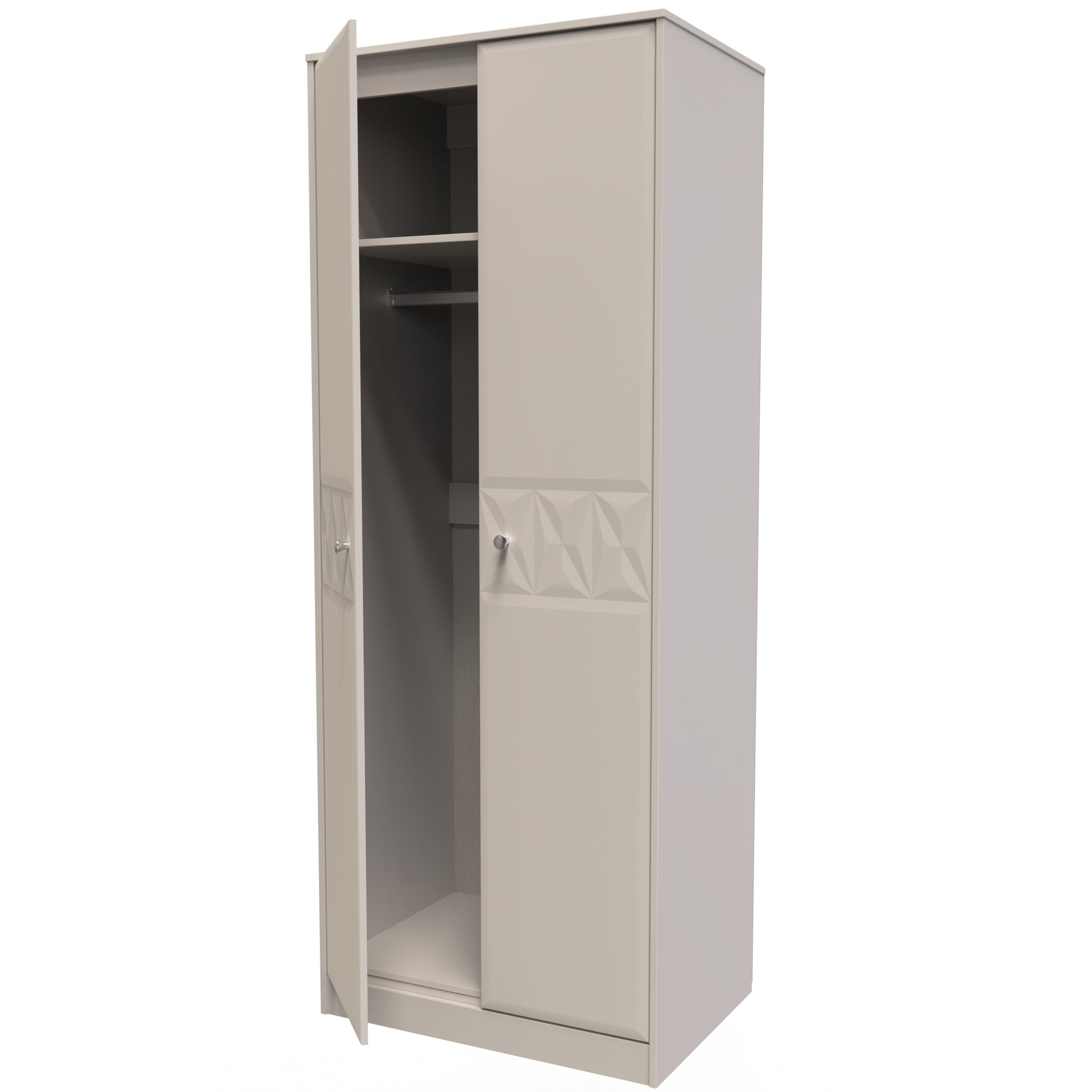Pixel Tall Plain Wardrobe in Kashmir Matt 
