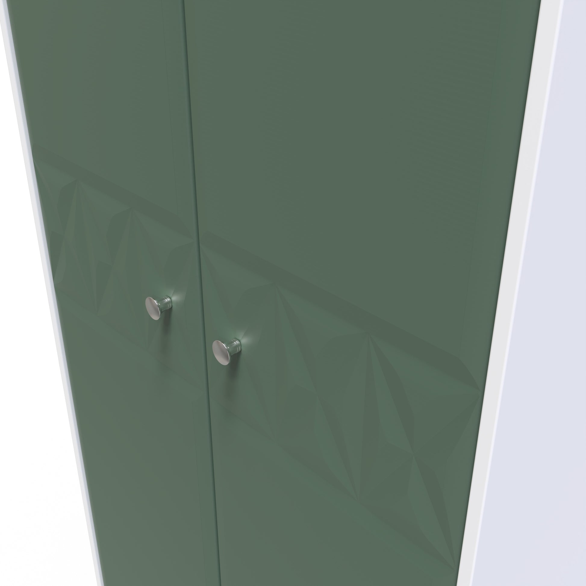 Pixel Tall Plain Wardrobe in Labrador and White Matt Colour