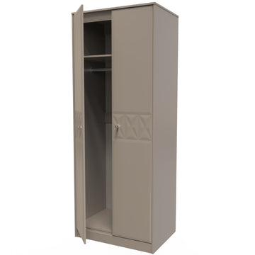 Pixel Tall Plain Wardrobe in Mushroom Matt 