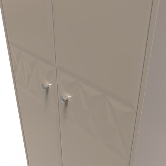 Pixel Tall Plain Wardrobe in Mushroom Matt Colour