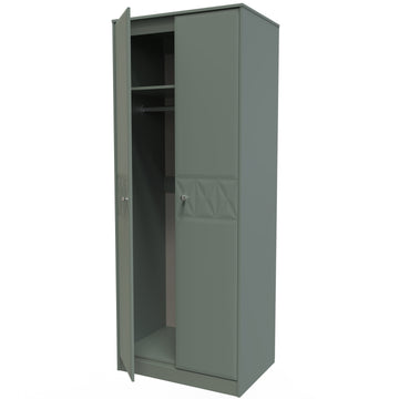 Pixel Tall Plain Wardrobe in Reed Green 