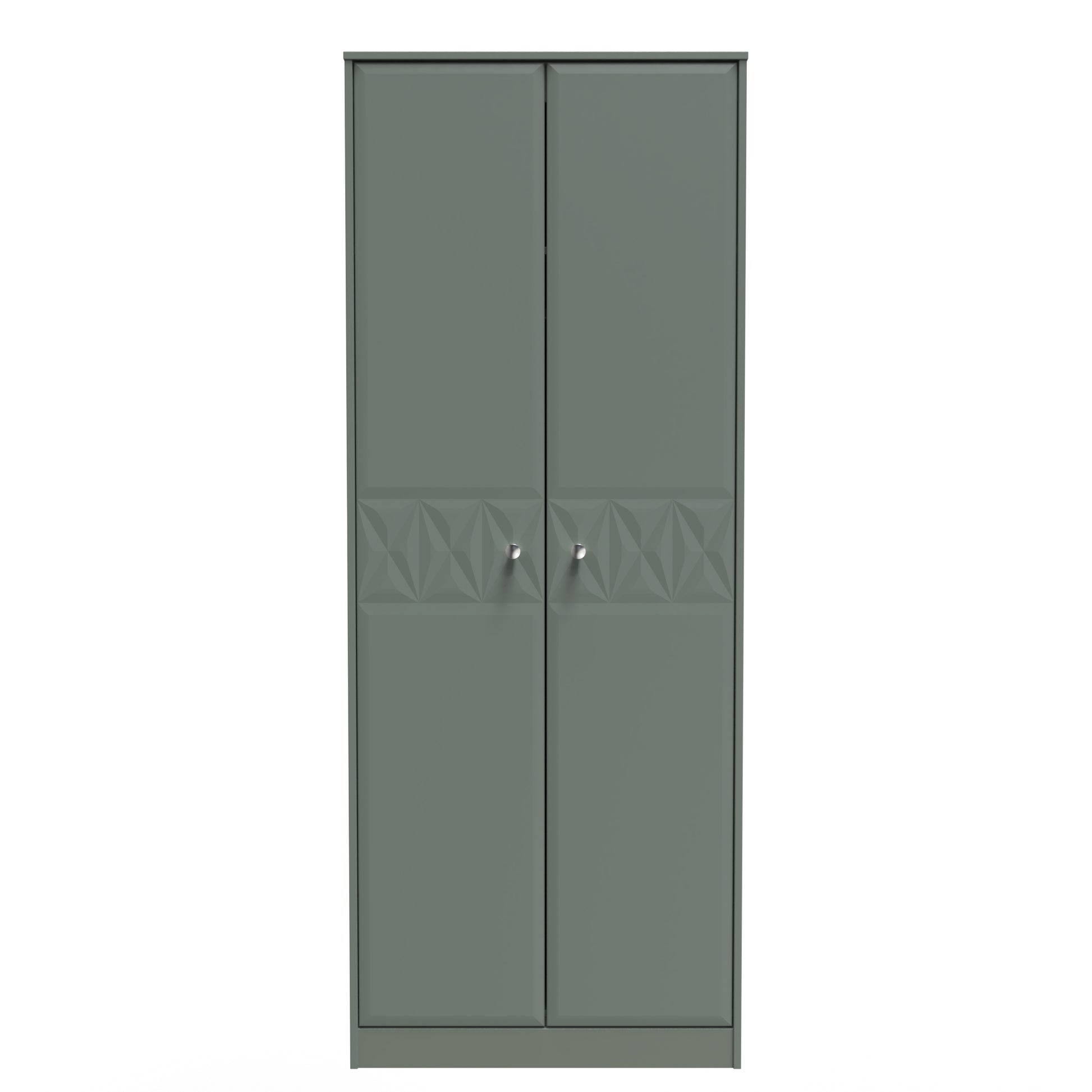Pixel Tall Plain Wardrobe in Reed Green Colour Online