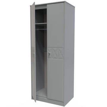 Pixel Tall Plain Wardrobe in Shadow Matt 