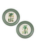 c.1877 Tropical Plants Used as Food and Clothing - Round Frame Green - Blythe Living