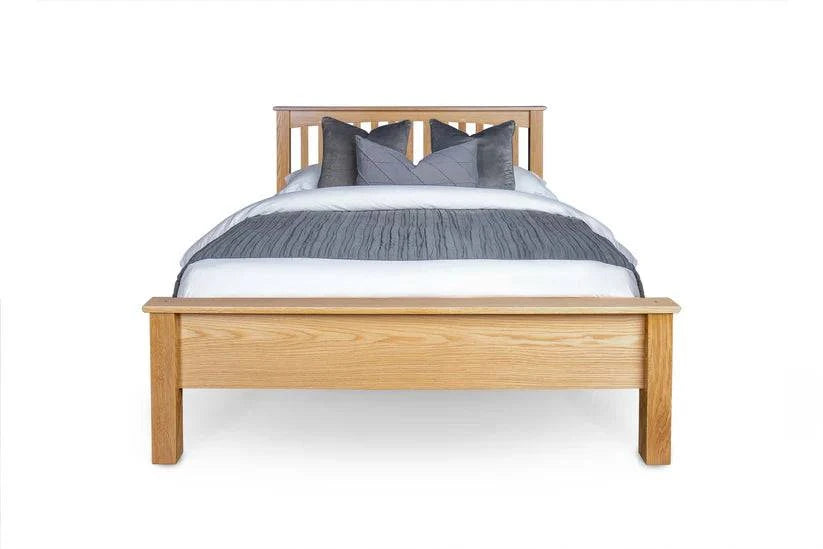 Premium Brantham Oak Bed Frame Low Foot - Blythe Living