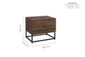 Premium Houston 2 Drawer Bedside Walnut