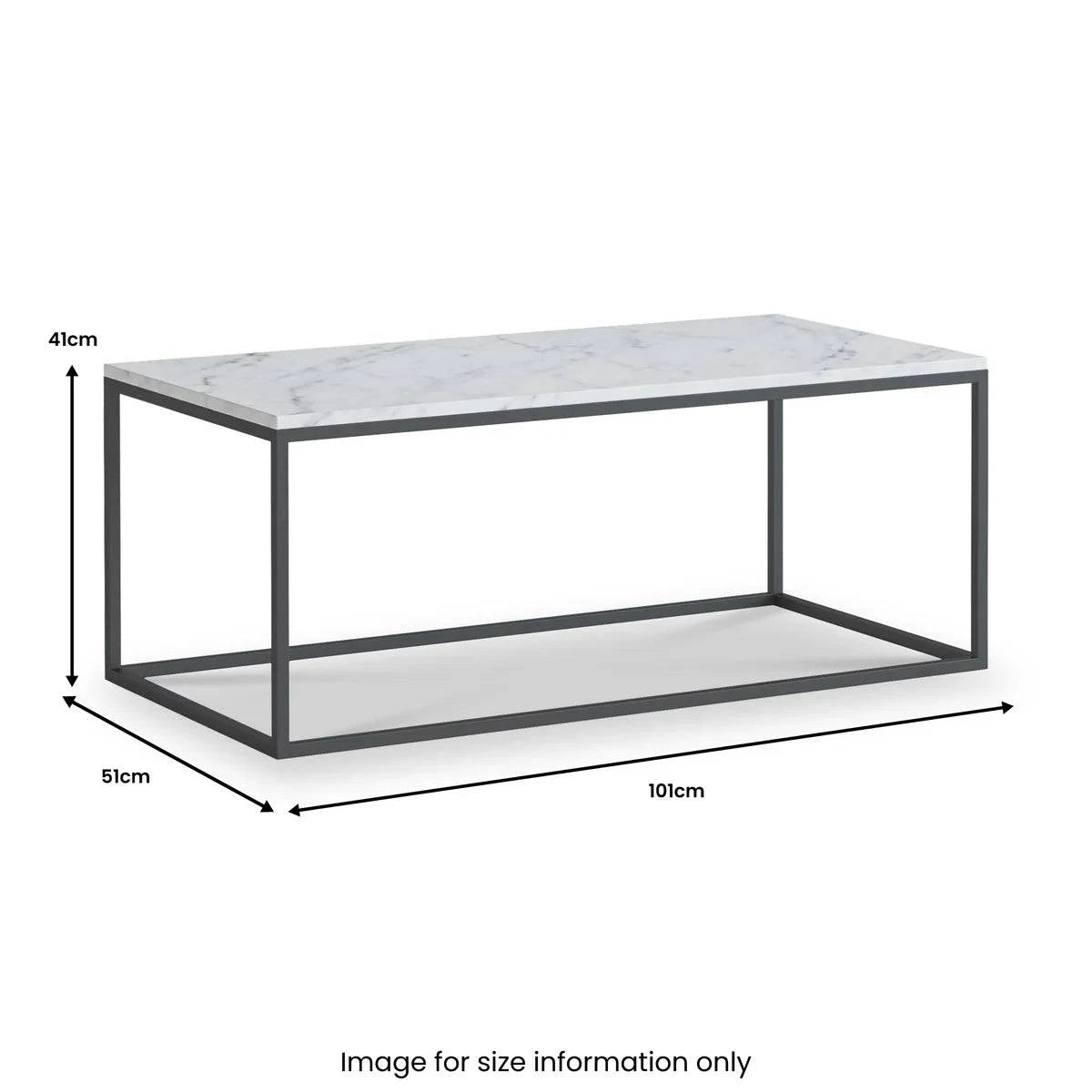 Premium Marmora White Marble Rectangular Coffee Table – Blythe Living