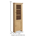 Premium Normandy Oak 2 Door Corner Display Unit
