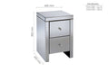 Premium Seville 2 Drawer Bedside