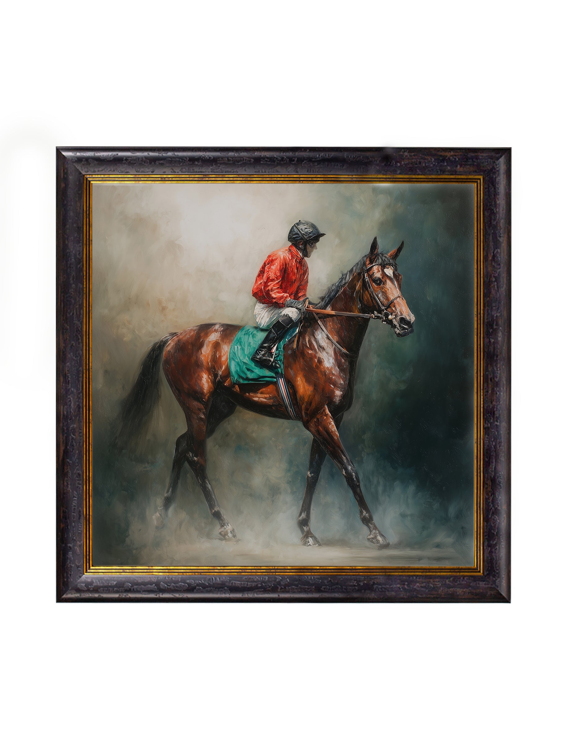 Premium square country estate racehorse portrait framed prints for sale