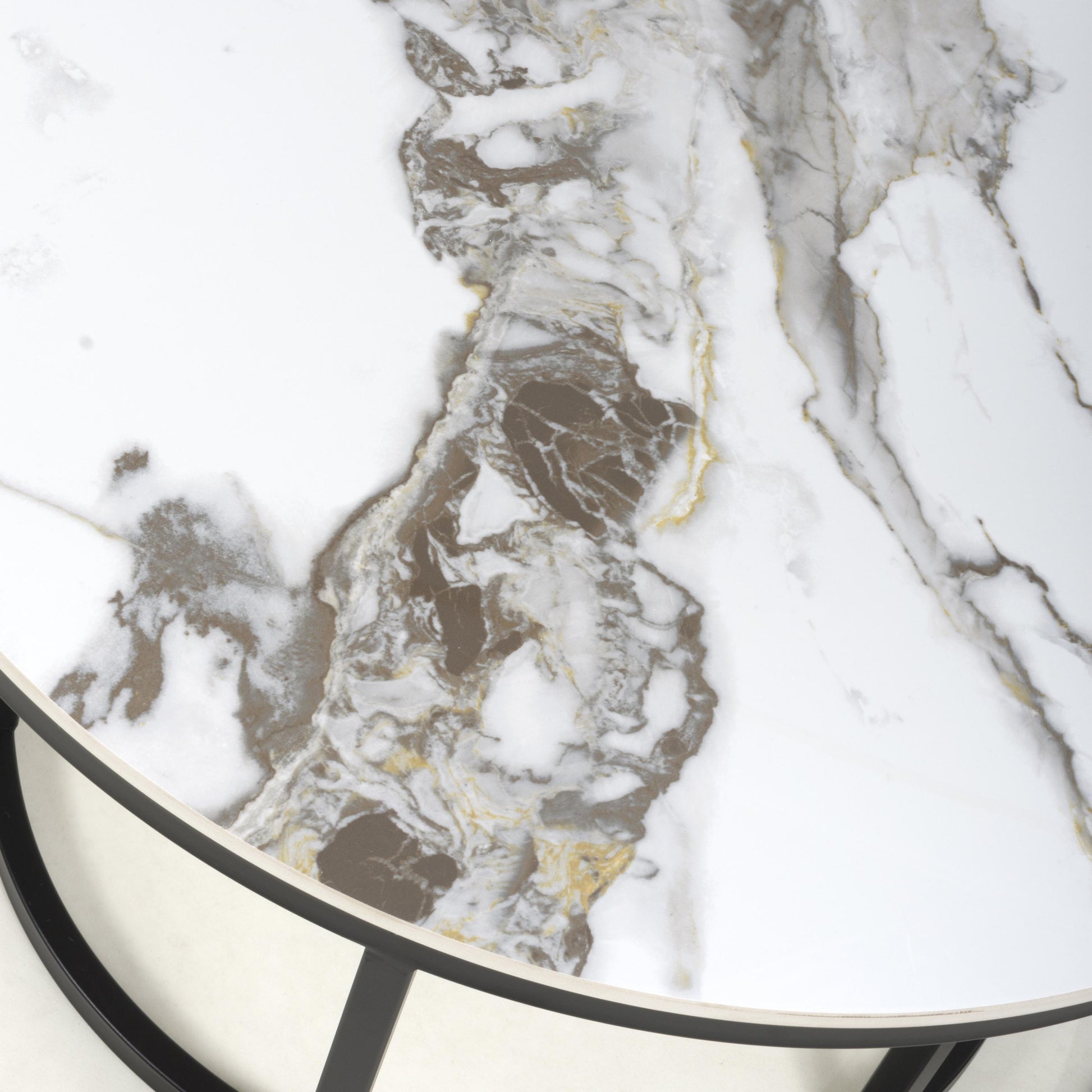 Purchase Delta Luxury White/Gold Nesting Coffee Tables - Fast Delivery