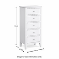 Purchase Hampstead White Painted 5-Drawer Tallboy for Modern Nursery Storage