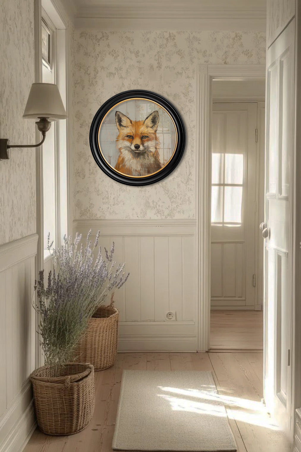 Purchase High-Quality Woodland Prints in Oak Round Frames