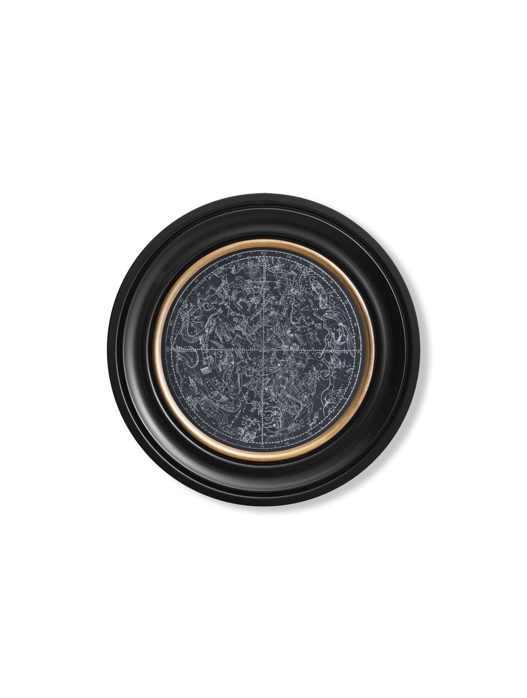 Purchase High Quality Vintage Star Chart Round Wall Art in Solid Wood Frame