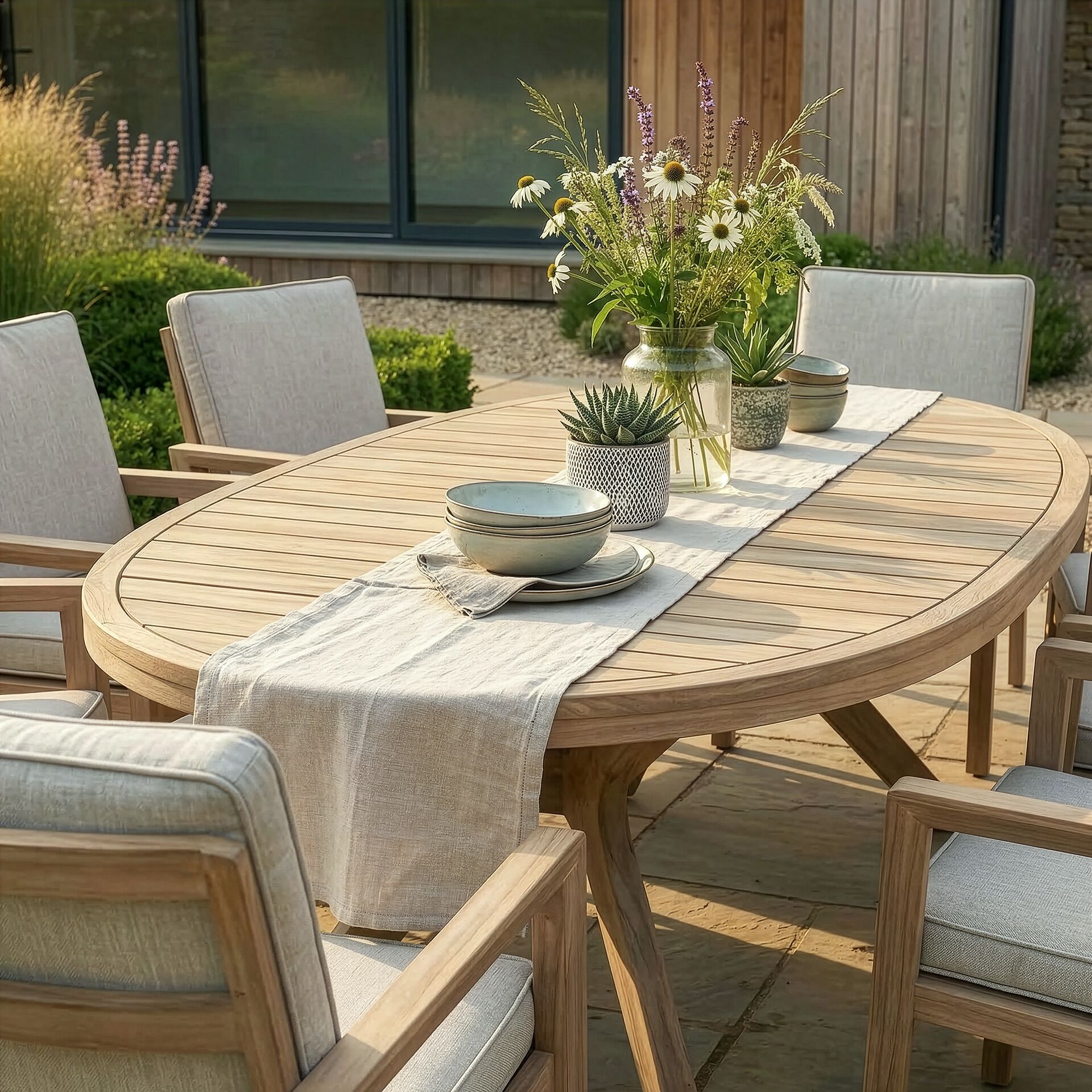 Purchase Maze New York 8 Seat Oval Aluminium Dining Set premium outdoor set