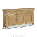 Purchase Normandy Large Oak Sideboard with Dovetail Drawers Delivered Fully Assembled