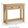 Purchase Normandy Oak Slim Console Table for Entryways - Best Price