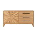 Purchase Viento Oak Sideboard Featuring Tapered Feet and Waxed Finish