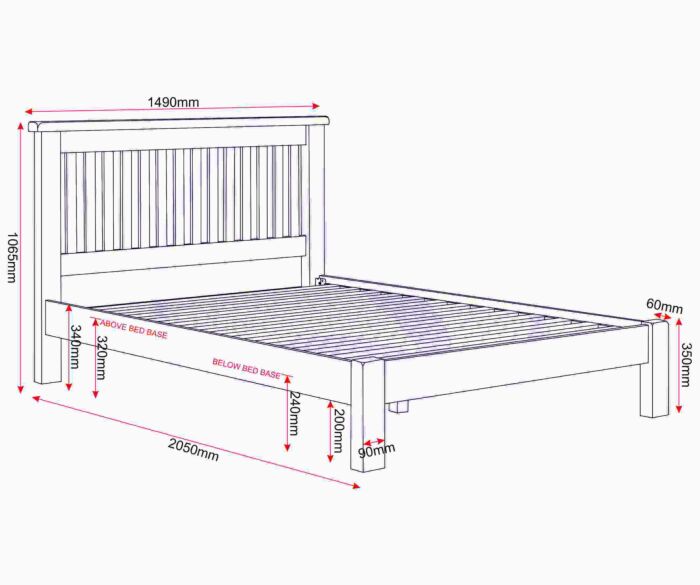Purchase a Windsor 4'6" low footboard bed frame