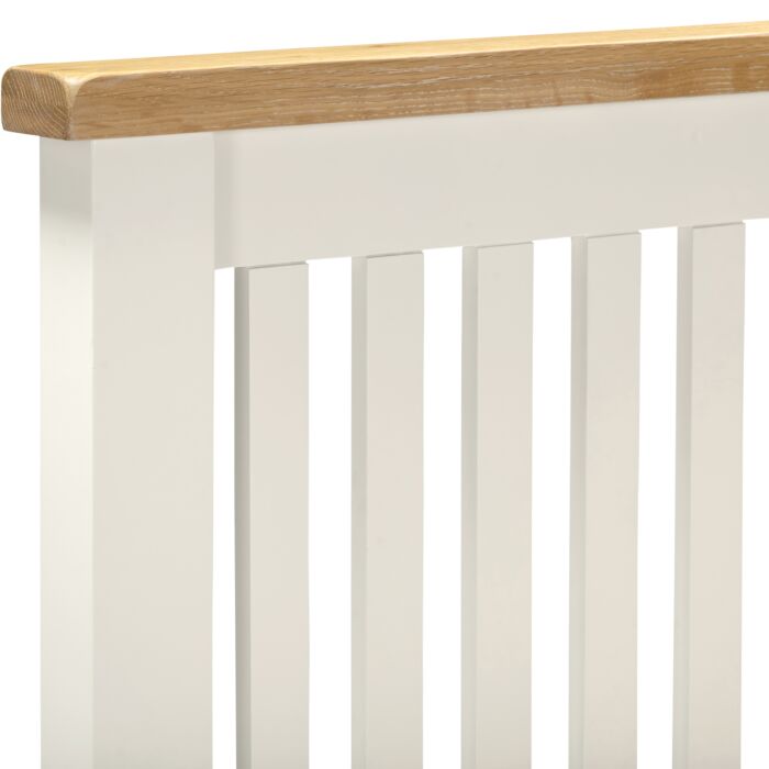 Purchase a pebble grey and oak Windsor bed frame