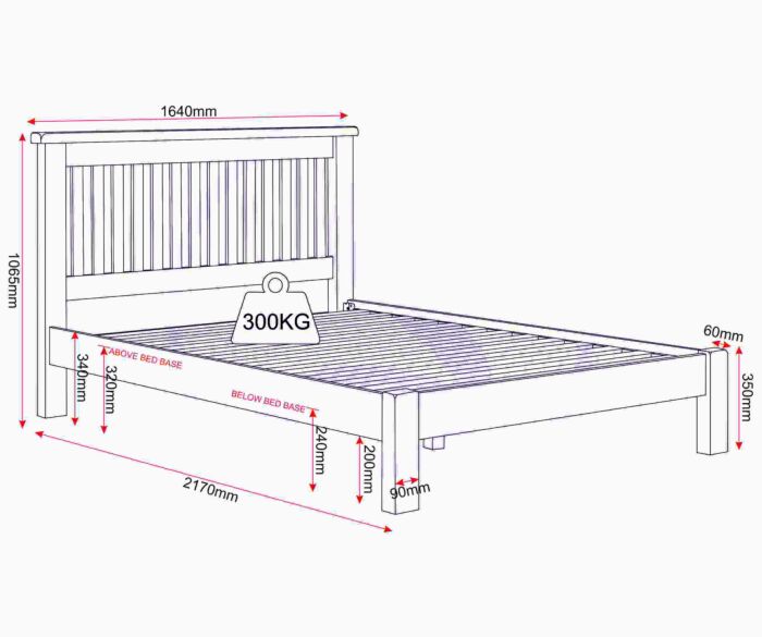 Purchase ivory oak bed with a spacious design