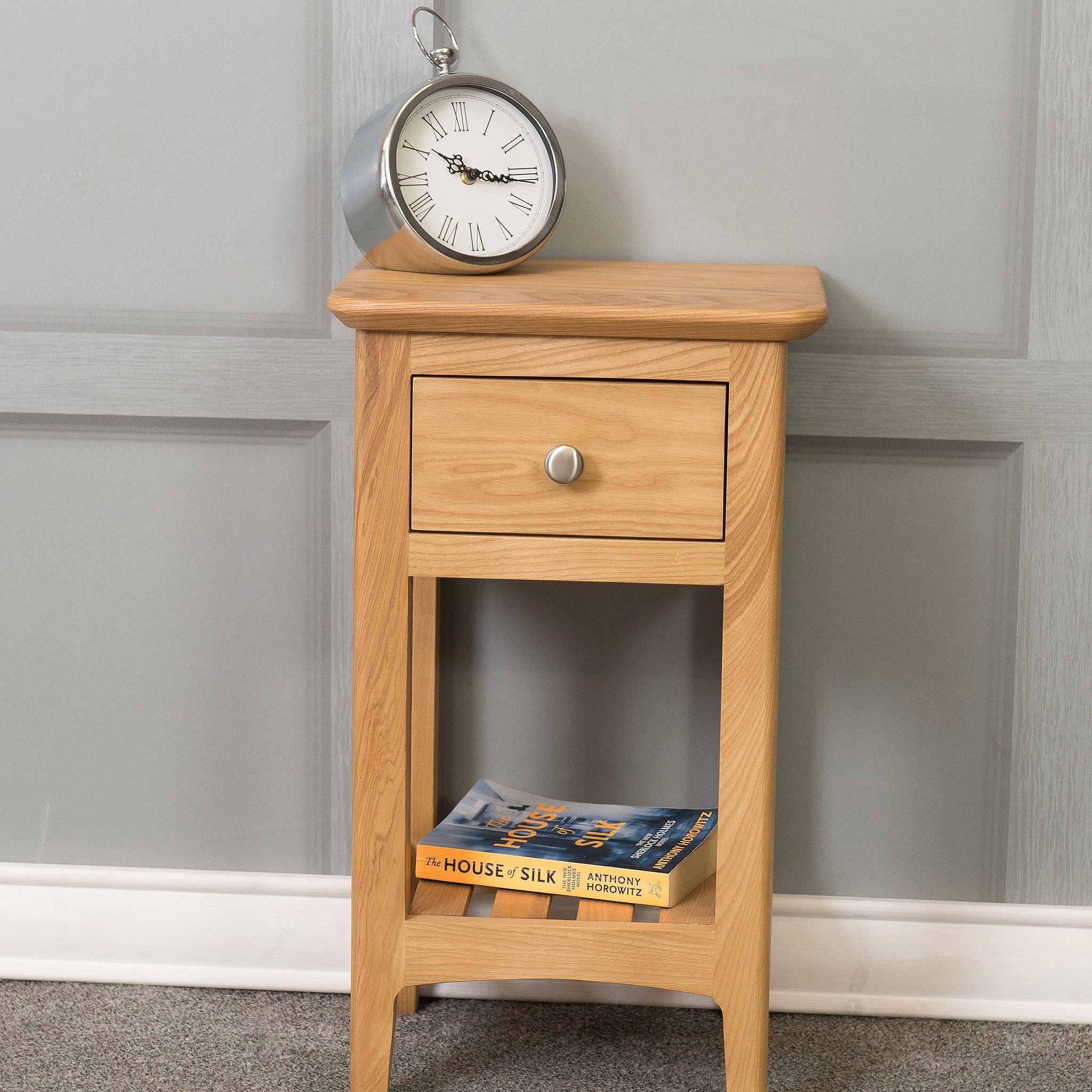 Quality Hudson Mini Bedside Table with One Drawer for Home