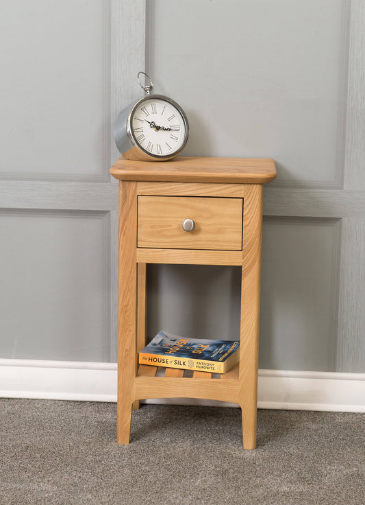 Quality Hudson Mini Bedside Table with One Drawer for Home