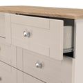 Quality Sussex 6 Drawer Midi Chest in Kashmir Ash & Bardolino Oak for Sale