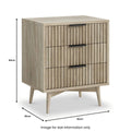 Enzo Oak 3 Drawer Bedside - Blythe Living