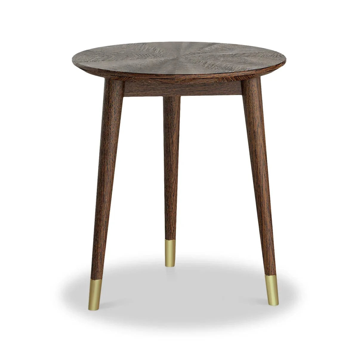 Gambit Oak Round Side Table - Blythe Living