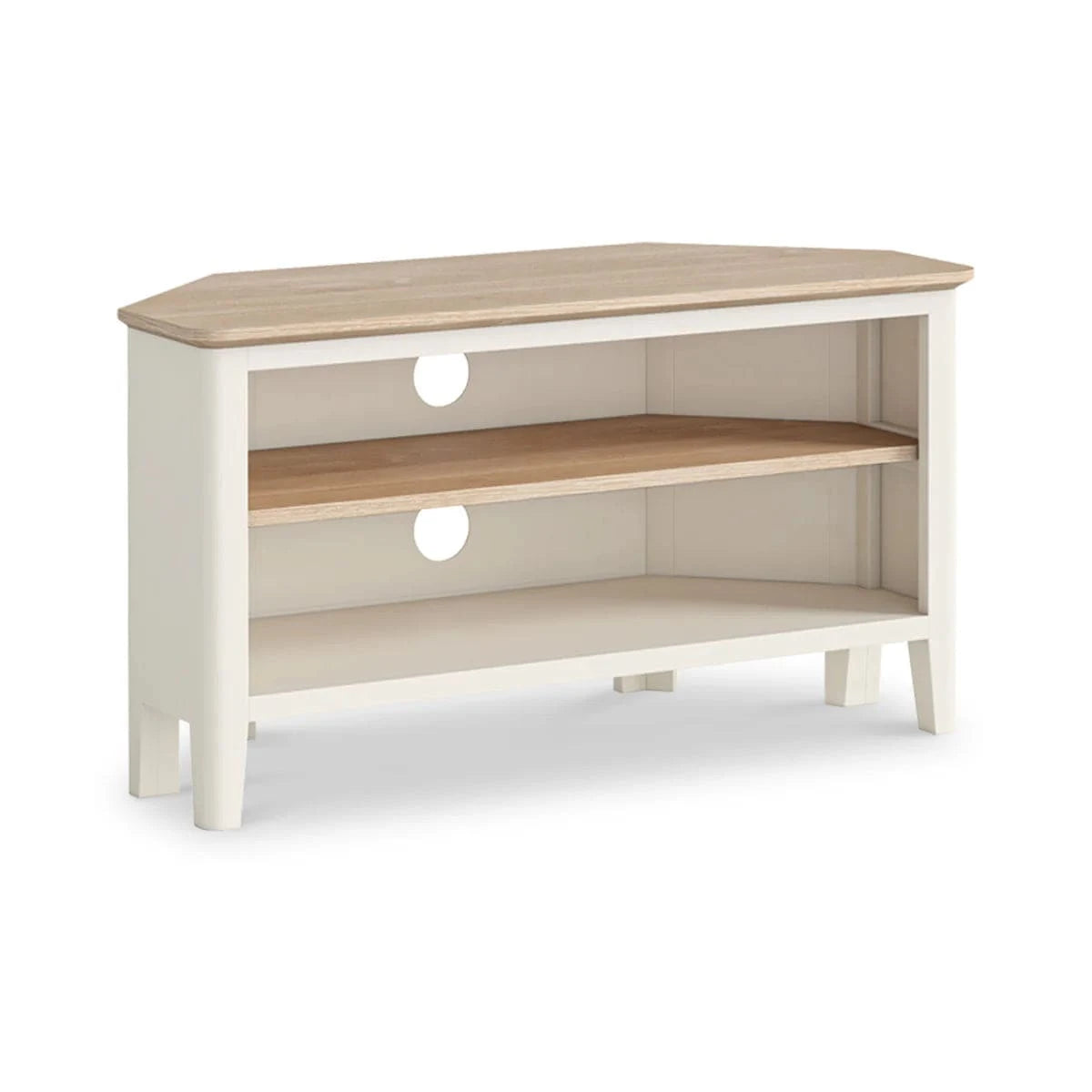 Marlow White Corner TV Unit - Blythe Living