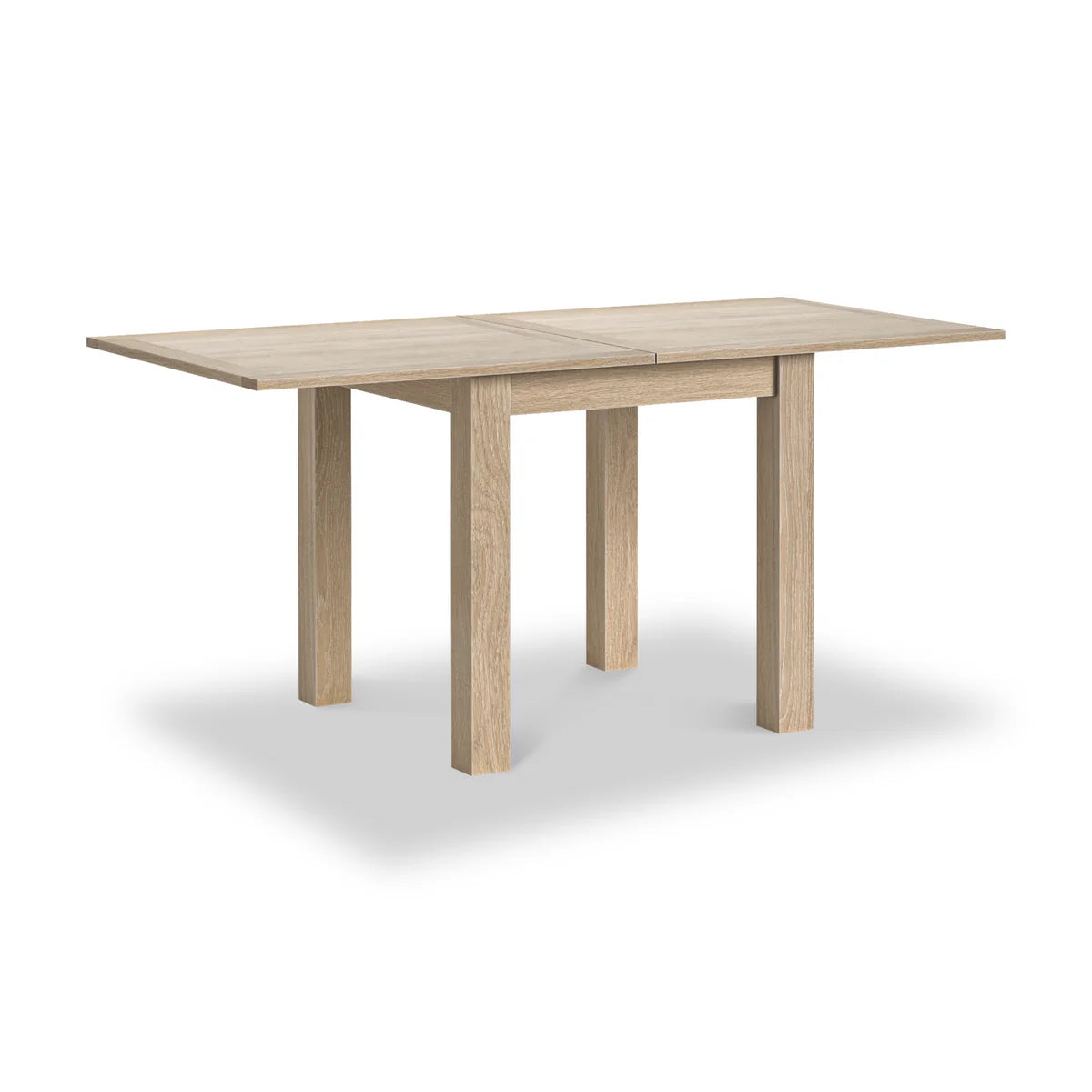 Modern Country Washed Oak 80cm - 160cm Flip Top Dining Table