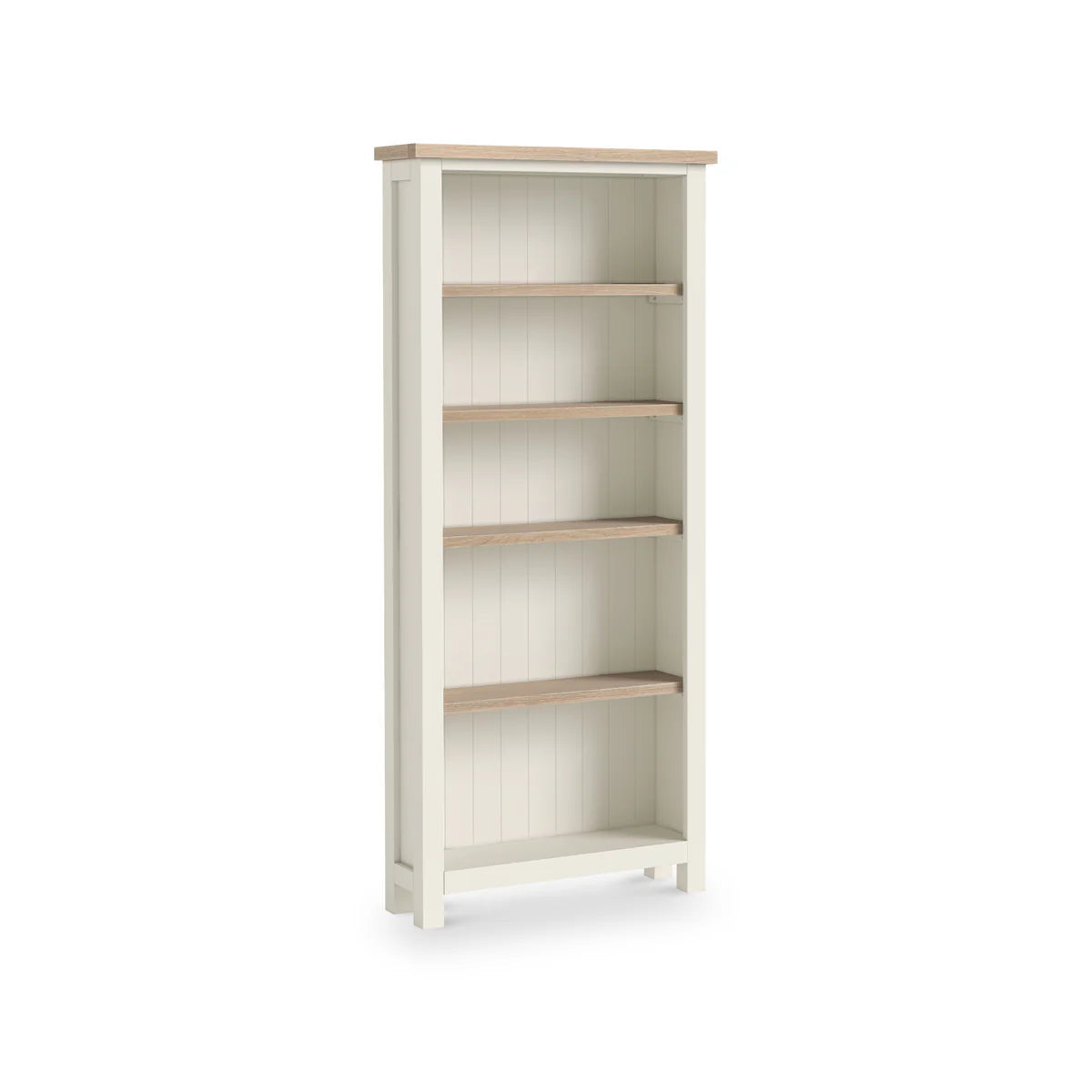 Modern Country Large Bookcase - Coconut White