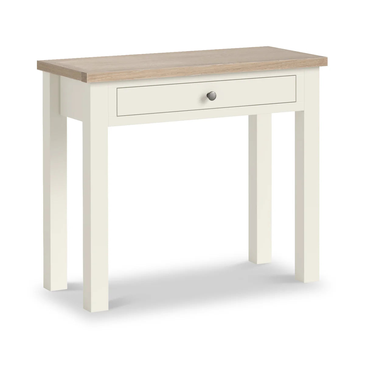 Modern Country Single Drawer Dressing Table - Coconut White