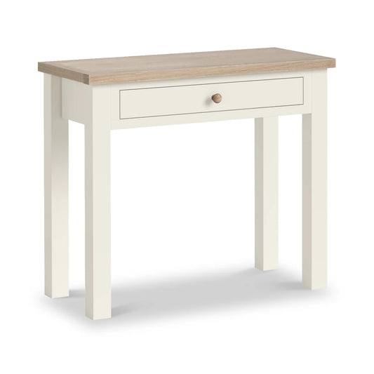Modern Country Single Drawer Dressing Table - Coconut White