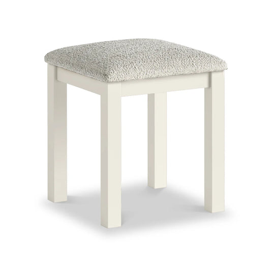 Modern Country Boucle Dressing Table Stool - Coconut White