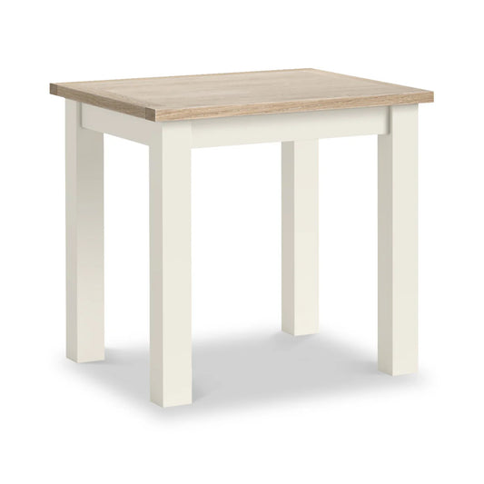 Modern Country 80cm Bistro Dining Table - Coconut White