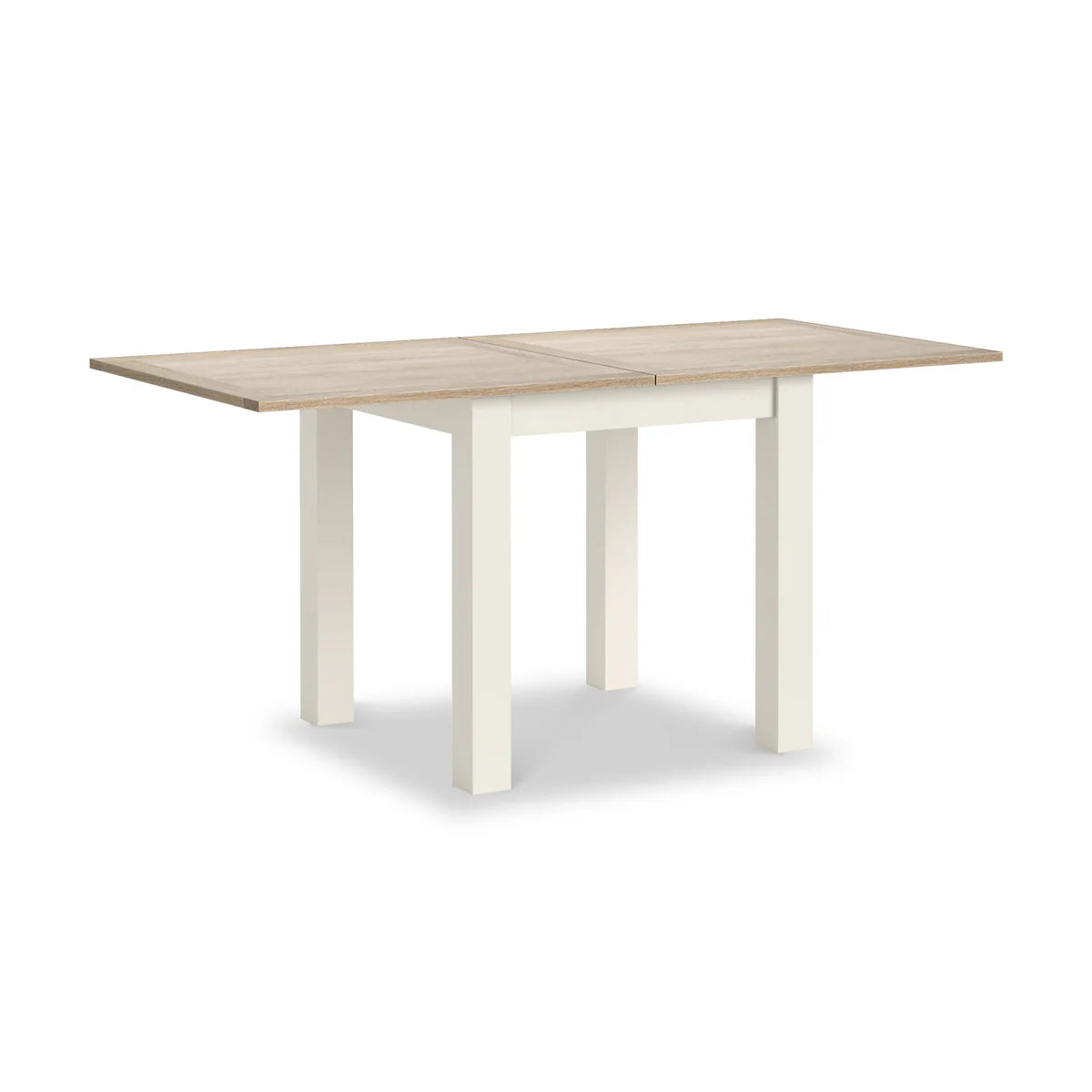 Modern Country 80cm - 160cm Flip Top Dining Table - Coconut White